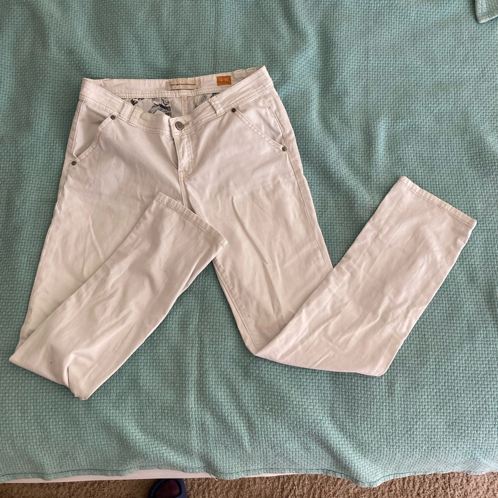 Pilcro Off White Straight Leg Jeans or Casual Trousers Women’s Size 26